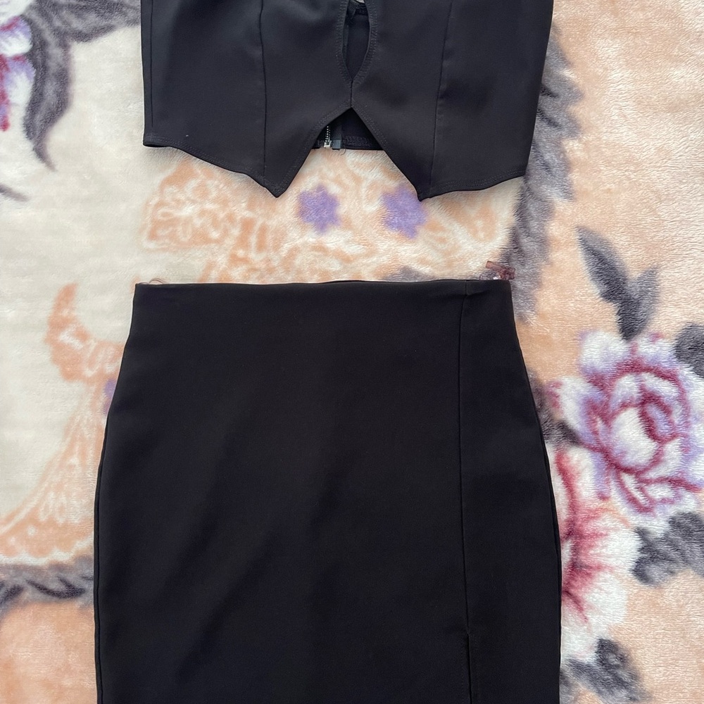 Chic Black Two-Piece Set